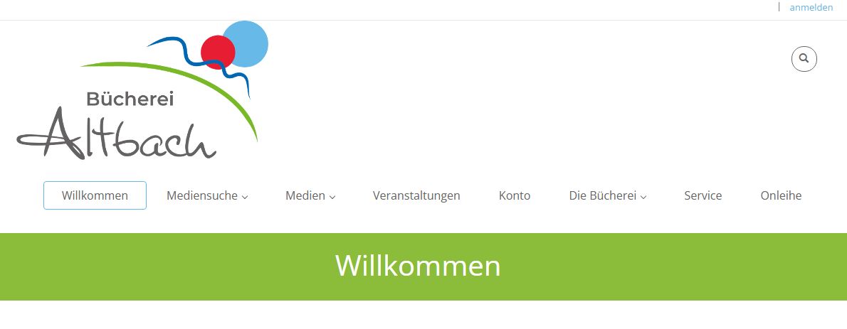 Ein Bild der Homepage