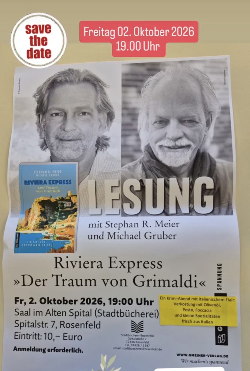 Krimi Lesung Plakat