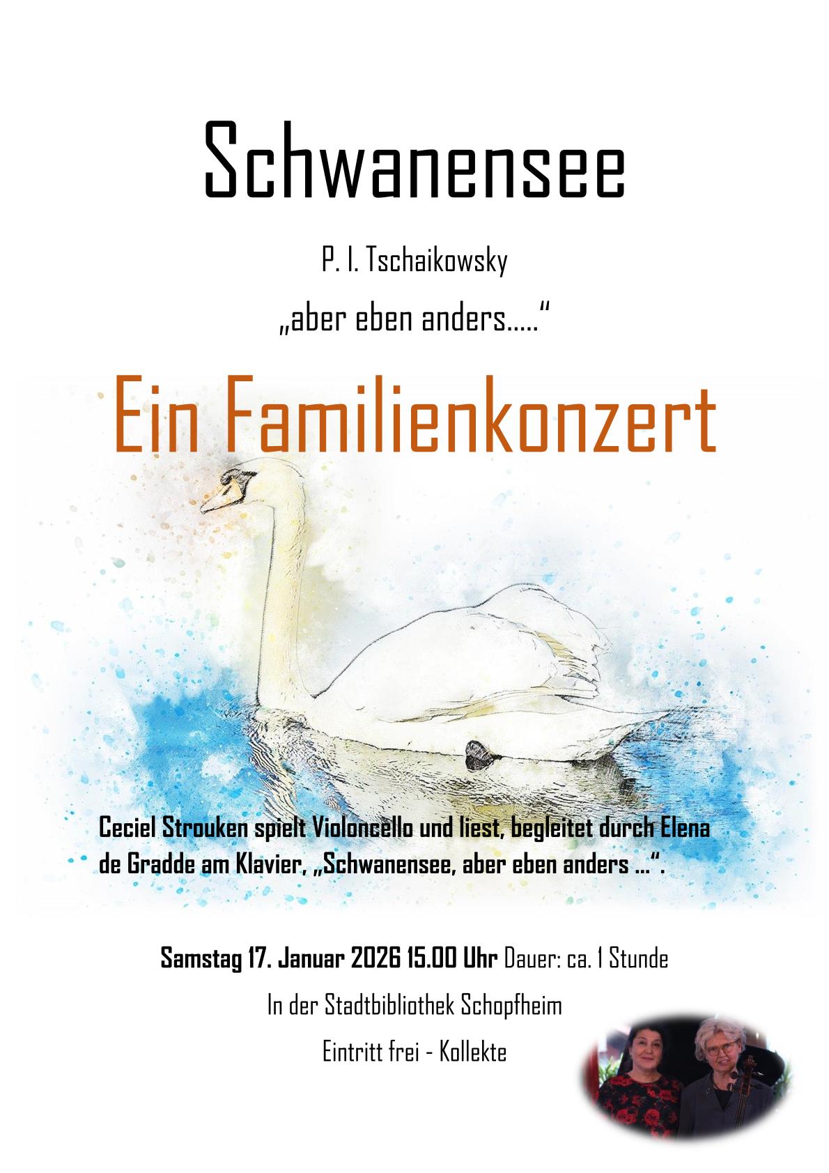 Plakat Familienkonzert am 17.01.2026: Schwanensee